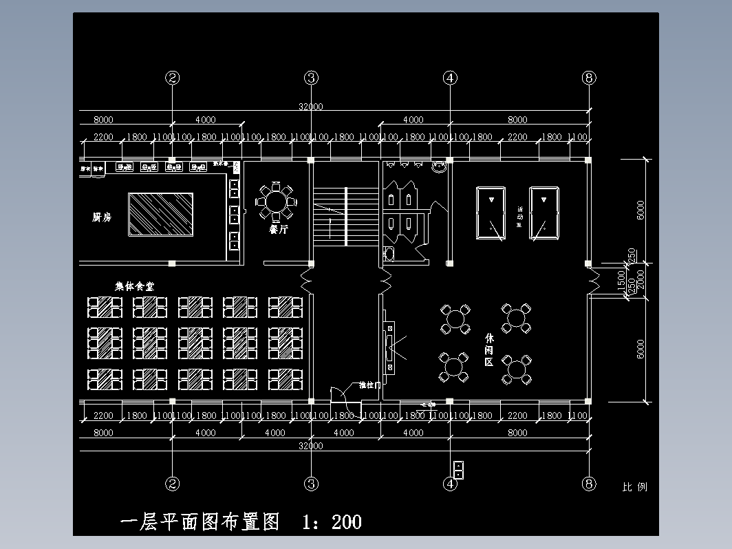 餐厅宿舍平面图