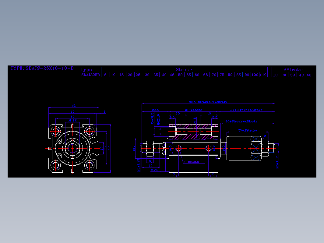 SDA气缸 83-SDAJ-25-SW