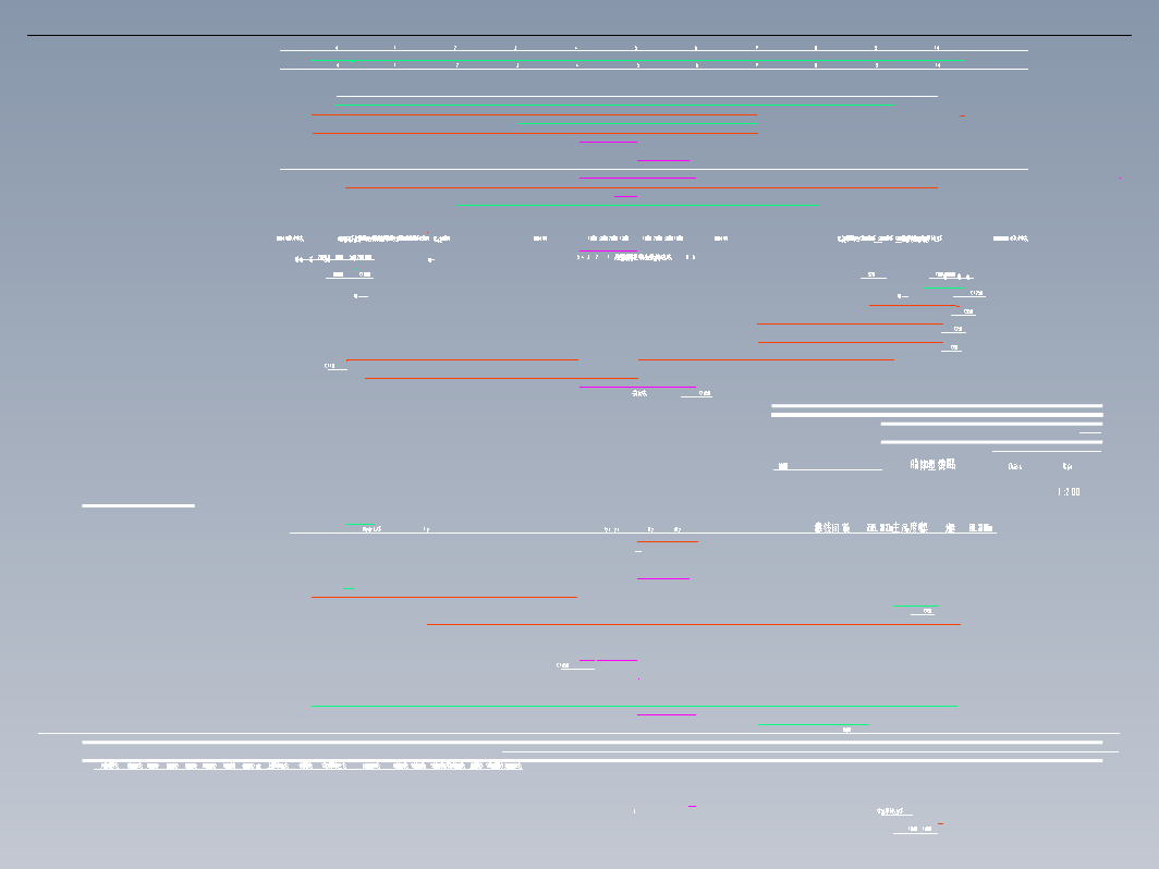 71.82米2200吨货船船体型线图