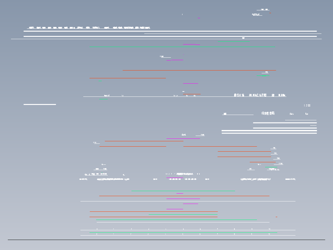 71.82米2200吨货船船体型线图