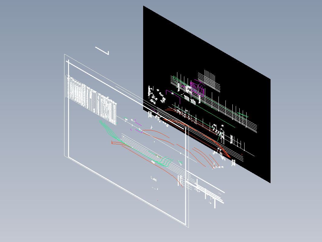 71.82米2200吨货船船体型线图