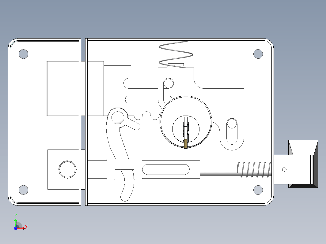 普通门锁结构