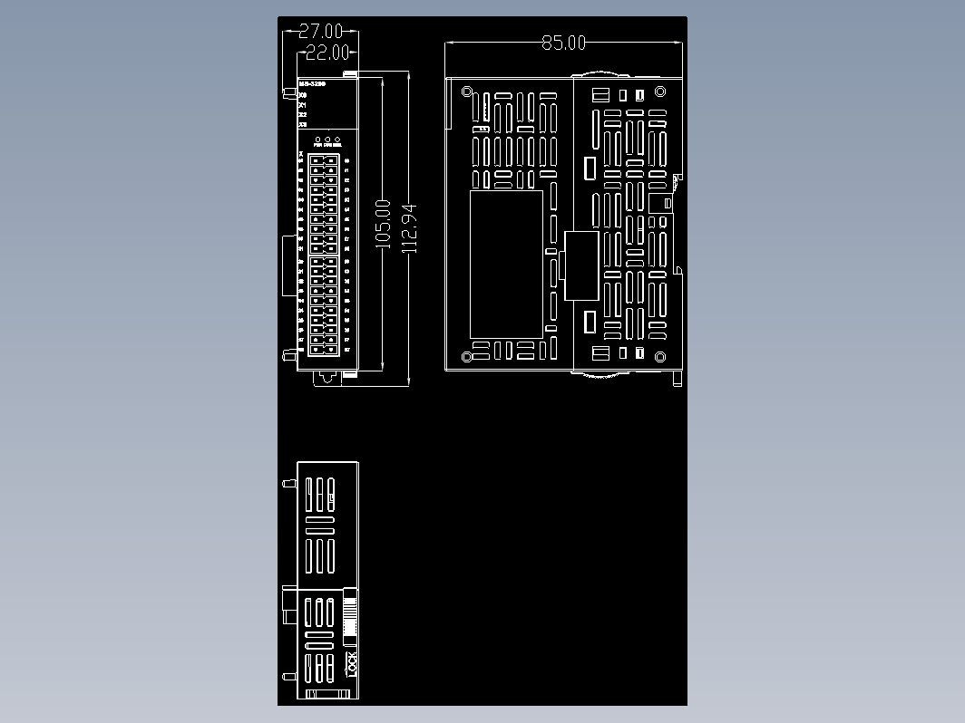 雷赛R1系列模块运动控制PLC2D图纸-CAD