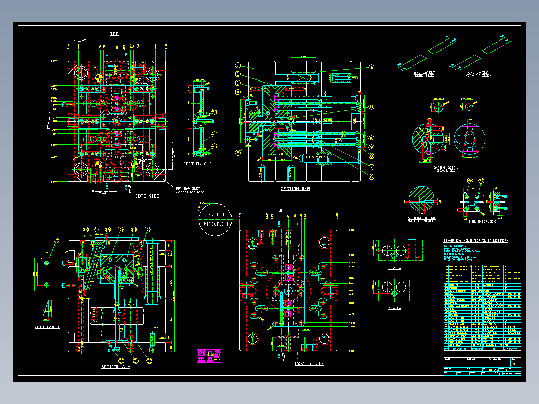 模具结构图—035行位浮顶