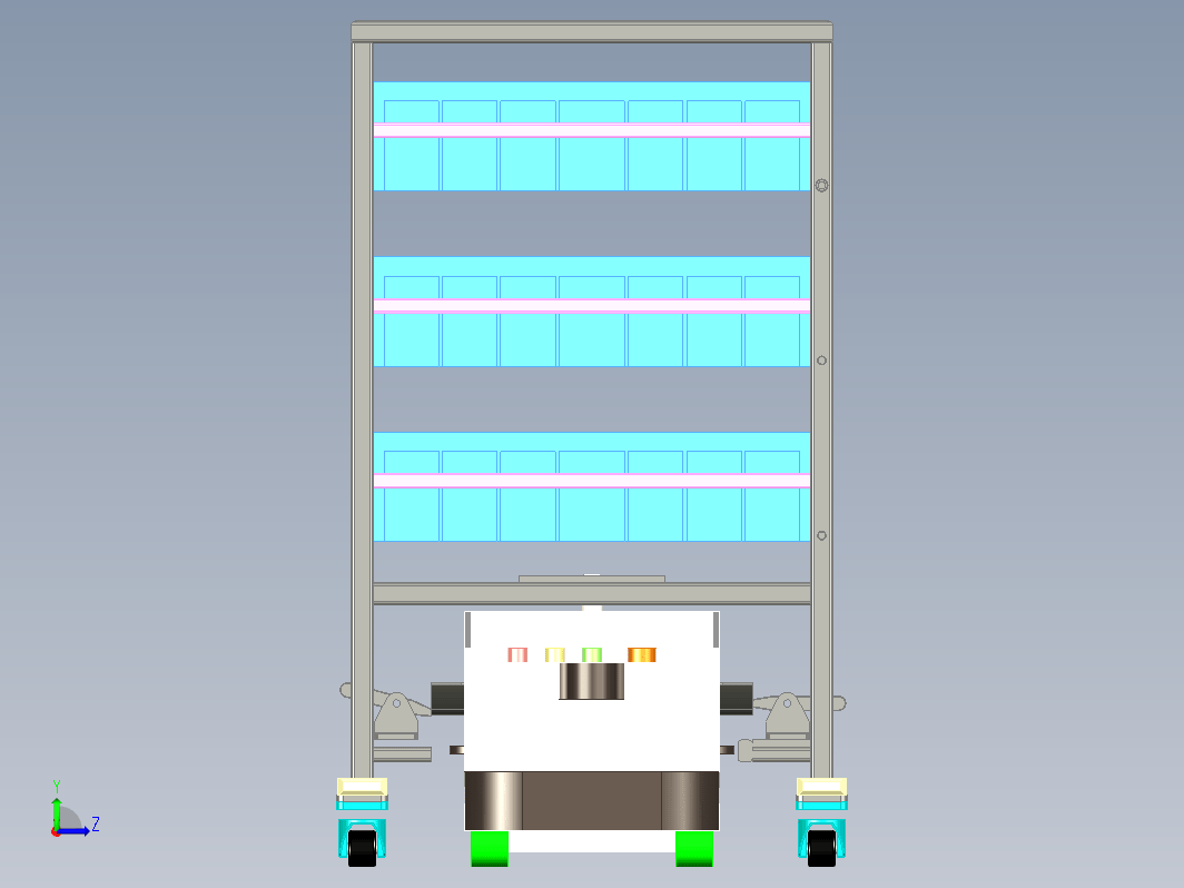 电磁或光学自动导引货架输送小车