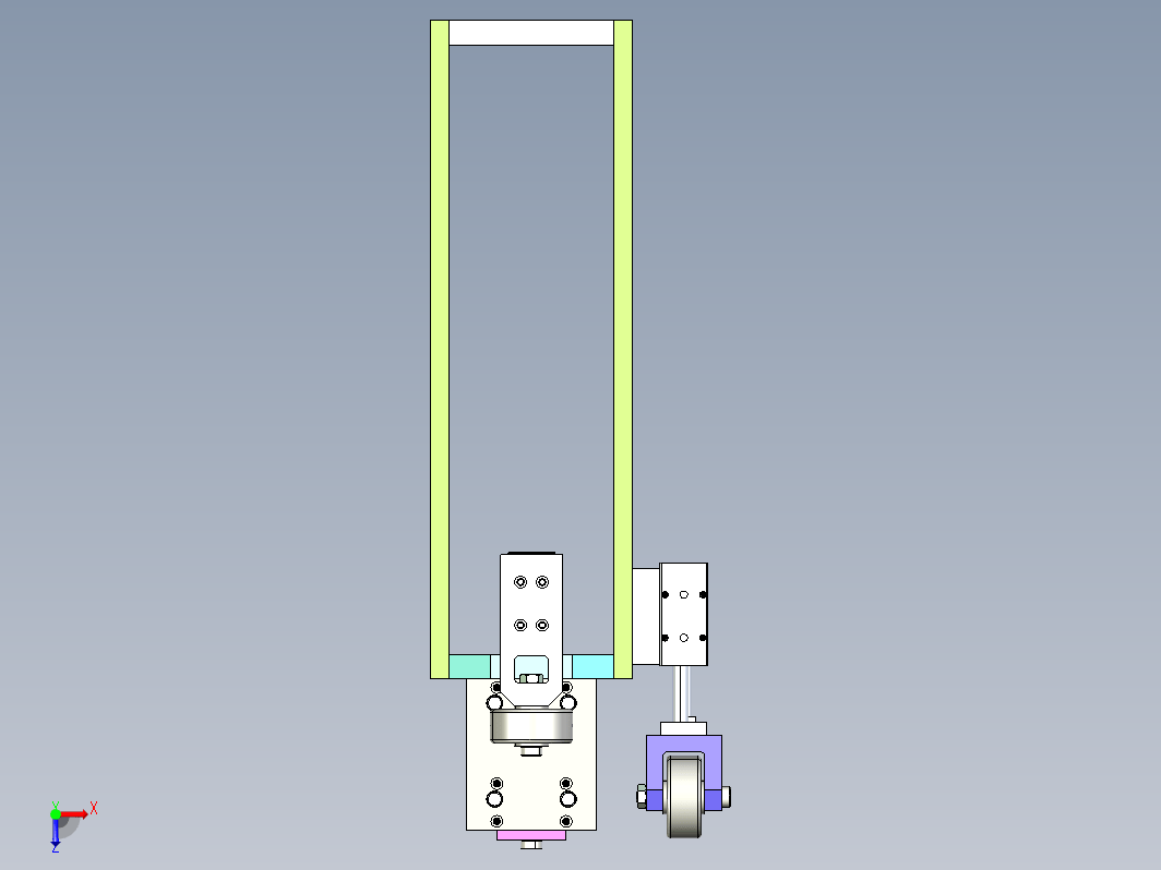 汽车挡风玻璃密封组件夹具机械模型