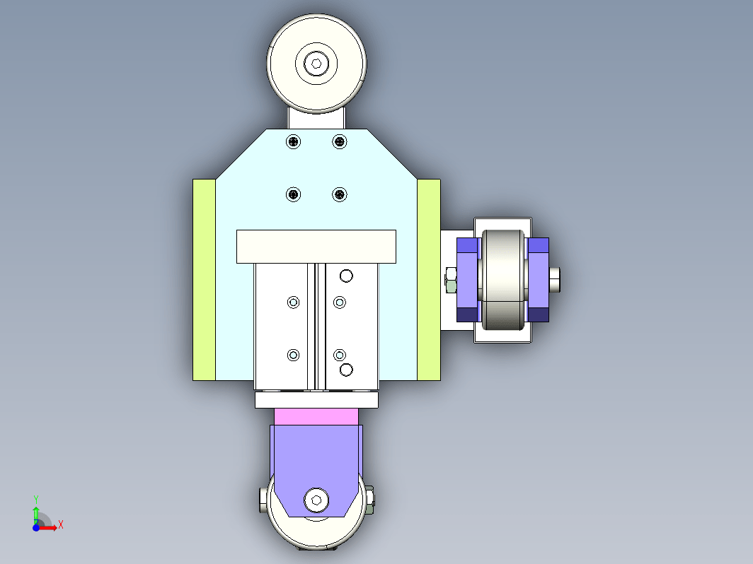 汽车挡风玻璃密封组件夹具机械模型