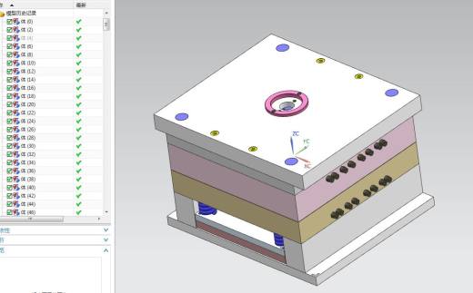 风扇叶片注塑模具设计三维UG8.0无参+CAD+说明书缩略图