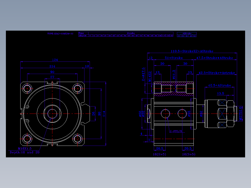 SDA气缸 83-SDAJ-100-BZN