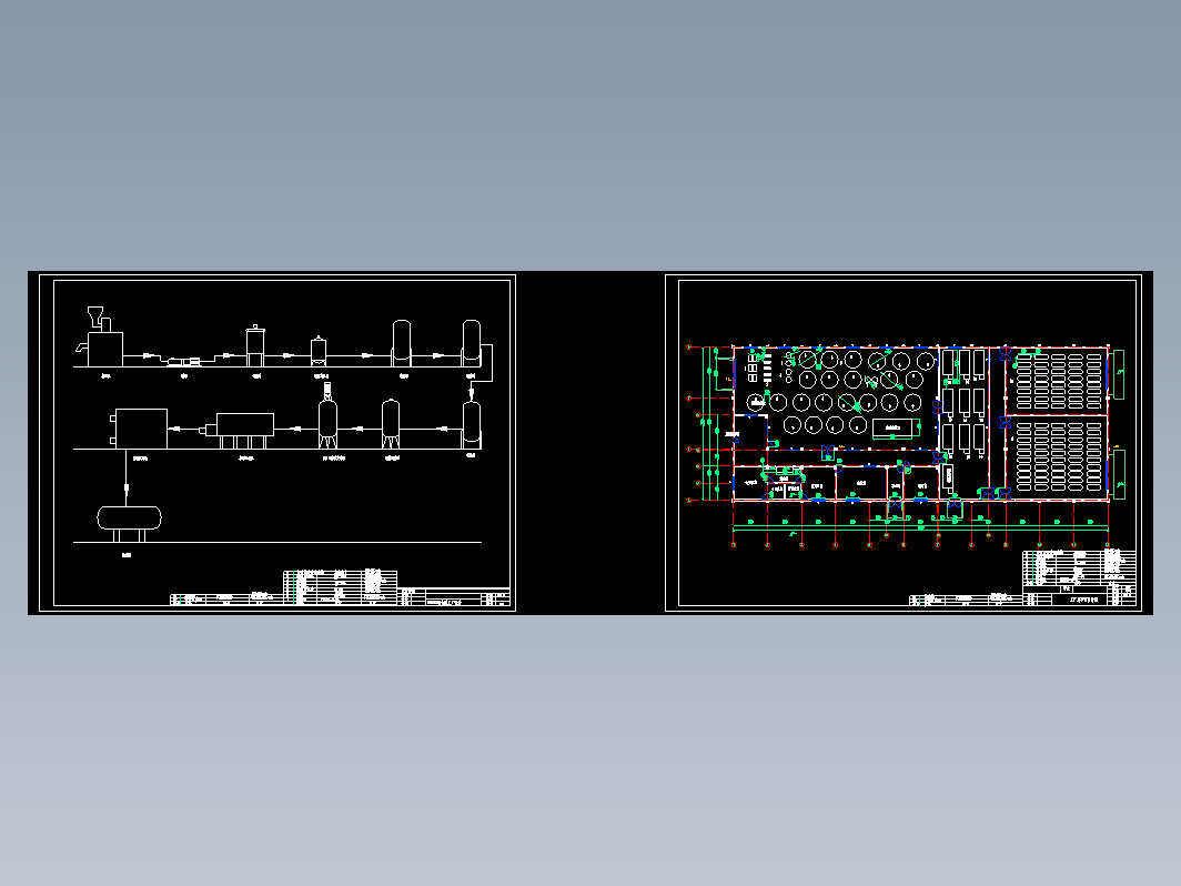 食醋生产工艺流程图车间布置图CAD图纸