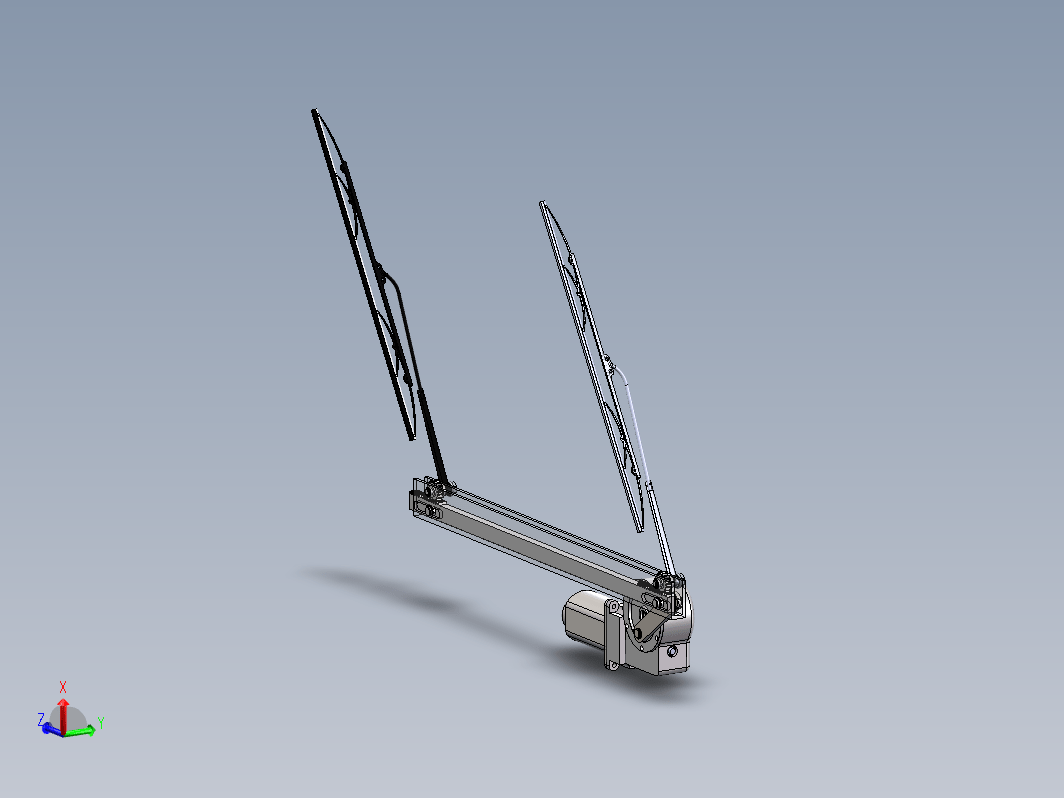 汽车雨刮器设计及运动分析三维SW2021带参