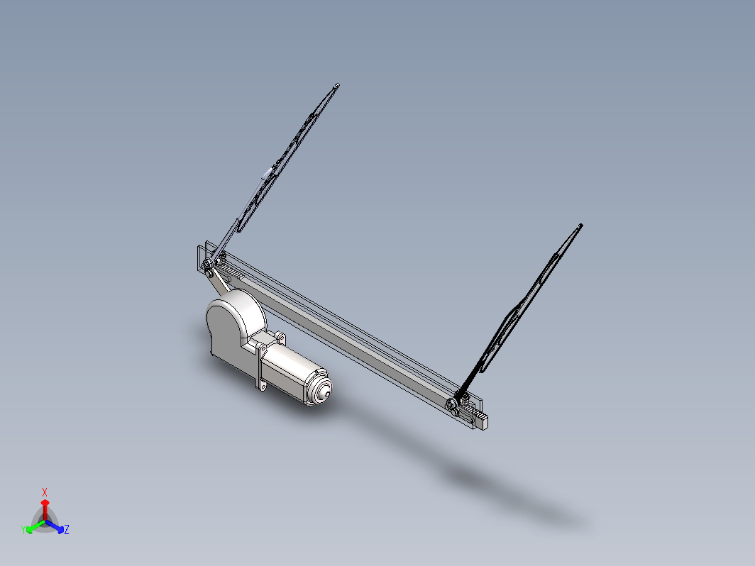 汽车雨刮器设计及运动分析三维SW2021带参