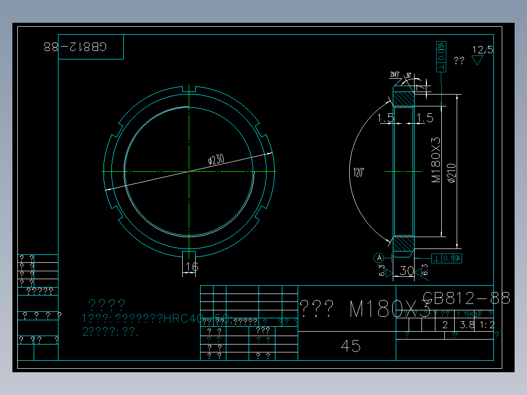 M180X3圆螺母