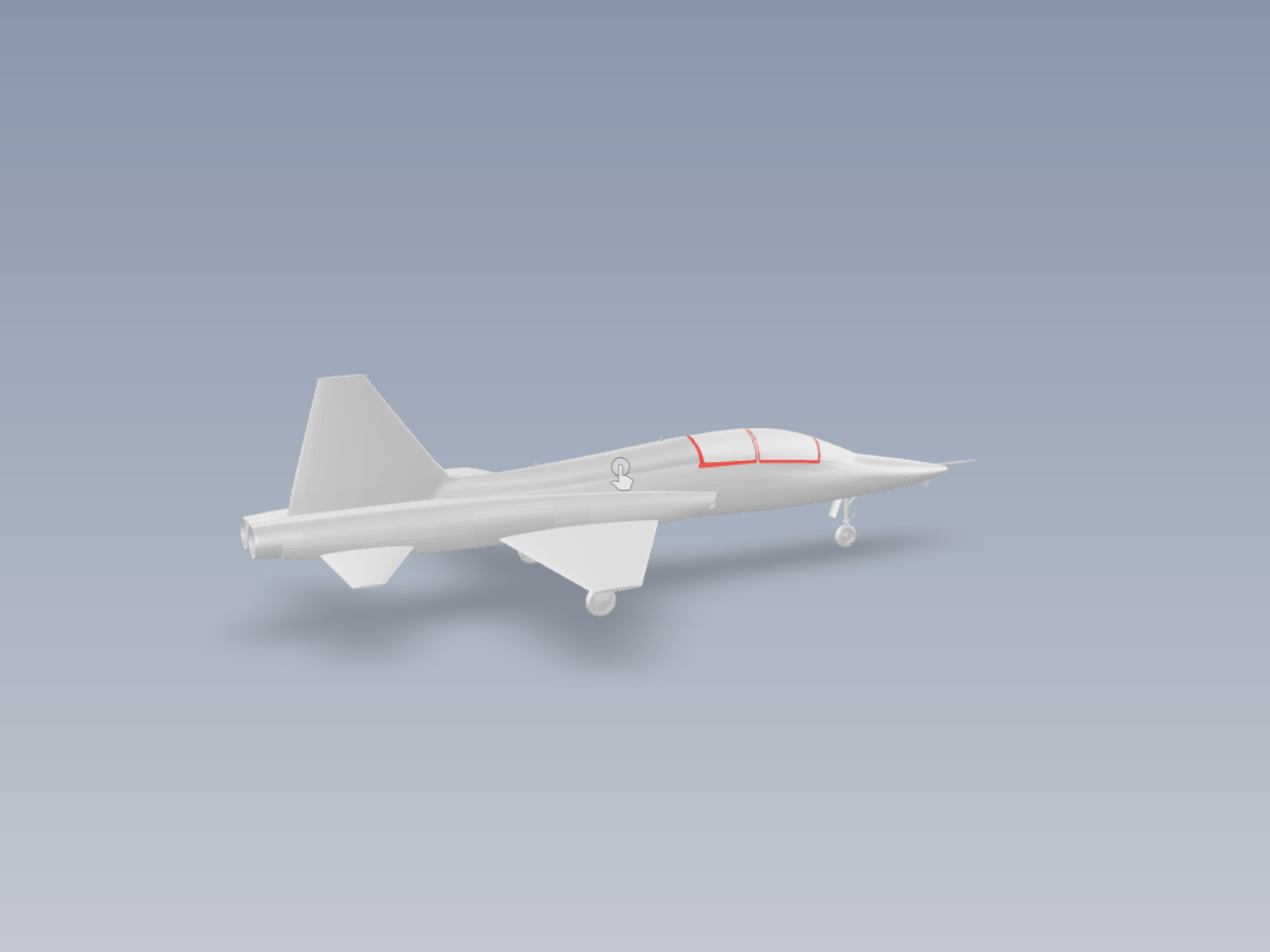 Northrop T-38 Talon教练机模型3D图纸 3dsMax设计