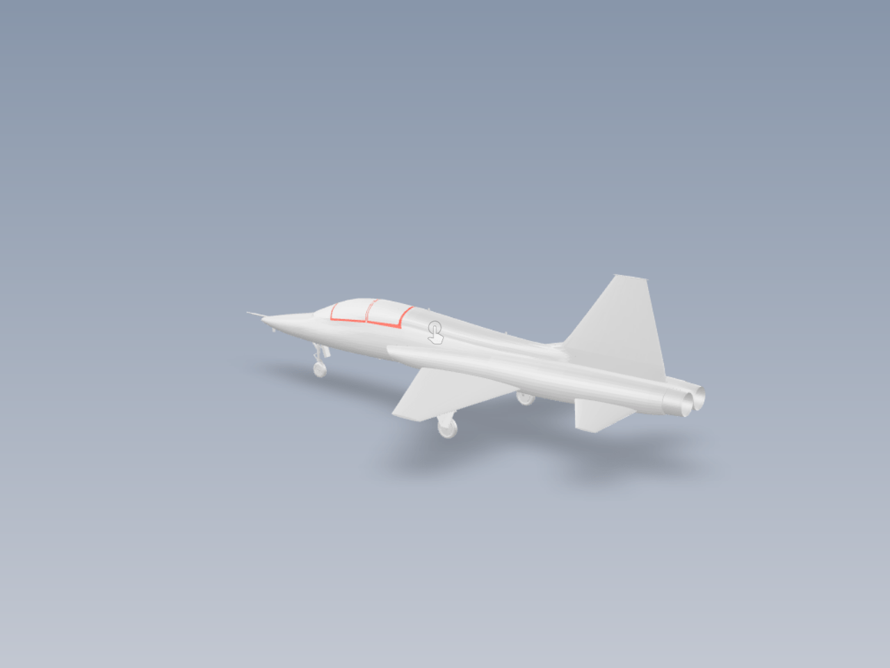 Northrop T-38 Talon教练机模型3D图纸 3dsMax设计