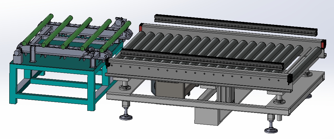 6米长焊管的自动传送线