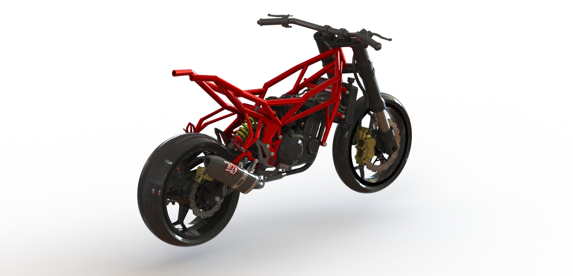 摩托车框架结构模型
