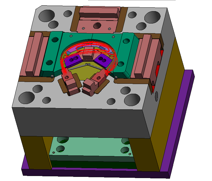 【18】头戴式耳机U形头箍模具3D图