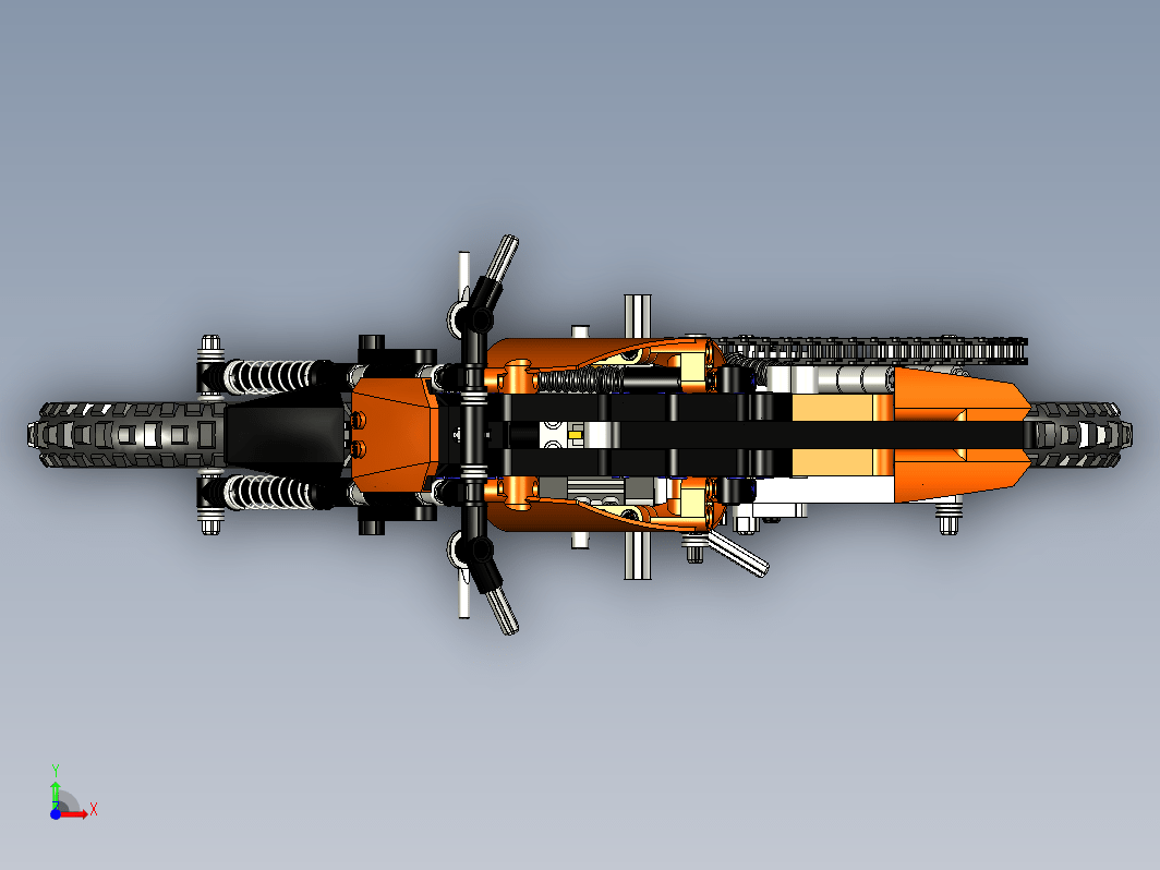 乐高科技组Lego 42007摩托车图纸