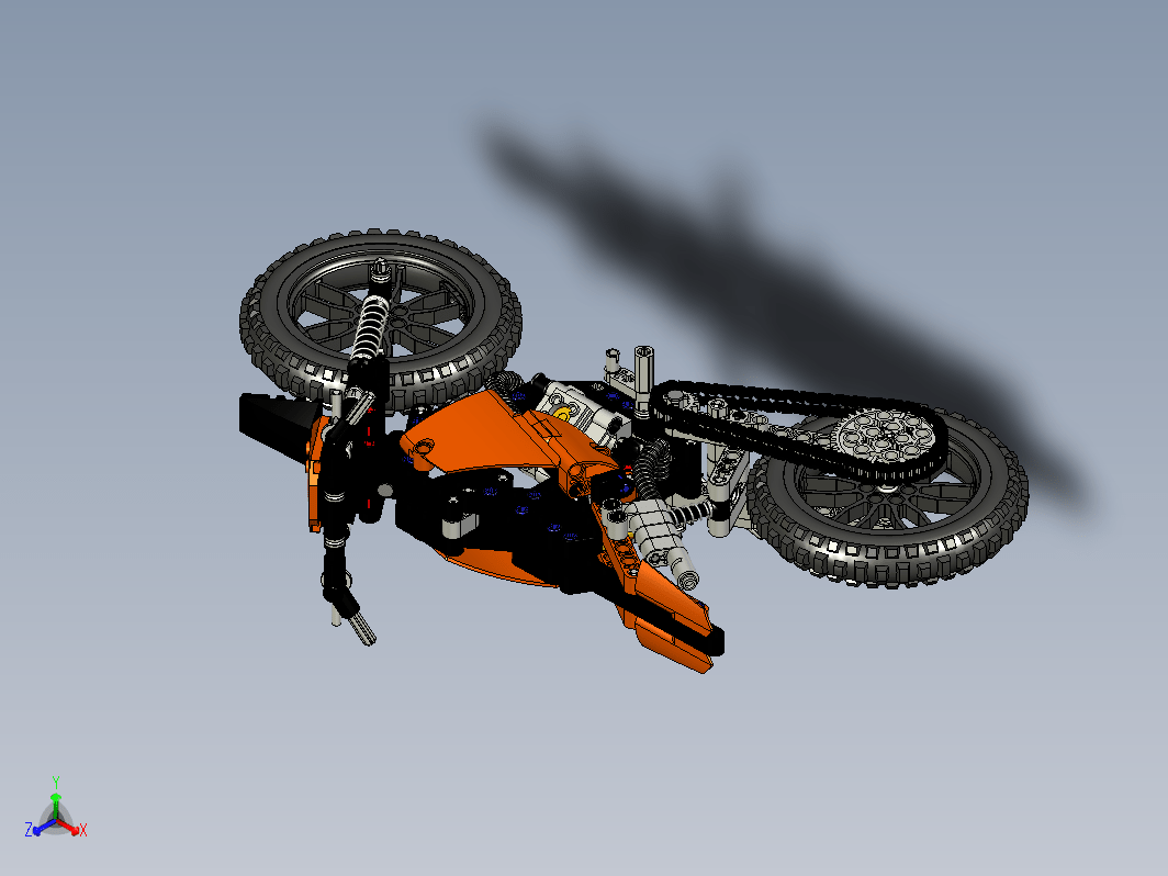 乐高科技组Lego 42007摩托车图纸