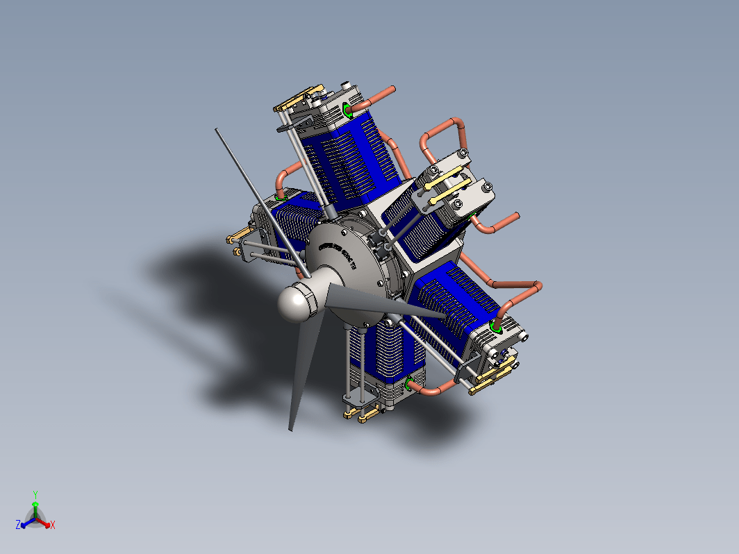 Motor Radial径向五缸星型发动机