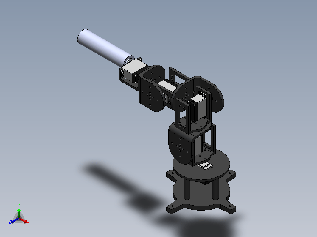 机器臂（5DoF和4DoF）结构3D图纸+Solidworks设计