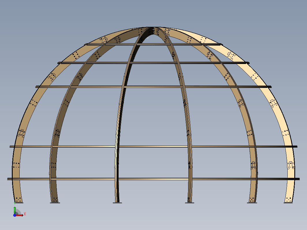 木质圆顶 D6000x3600mm