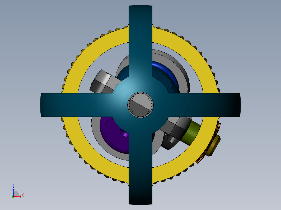 Gearbox齿轮陀螺结构3D图纸 Solidworks设计