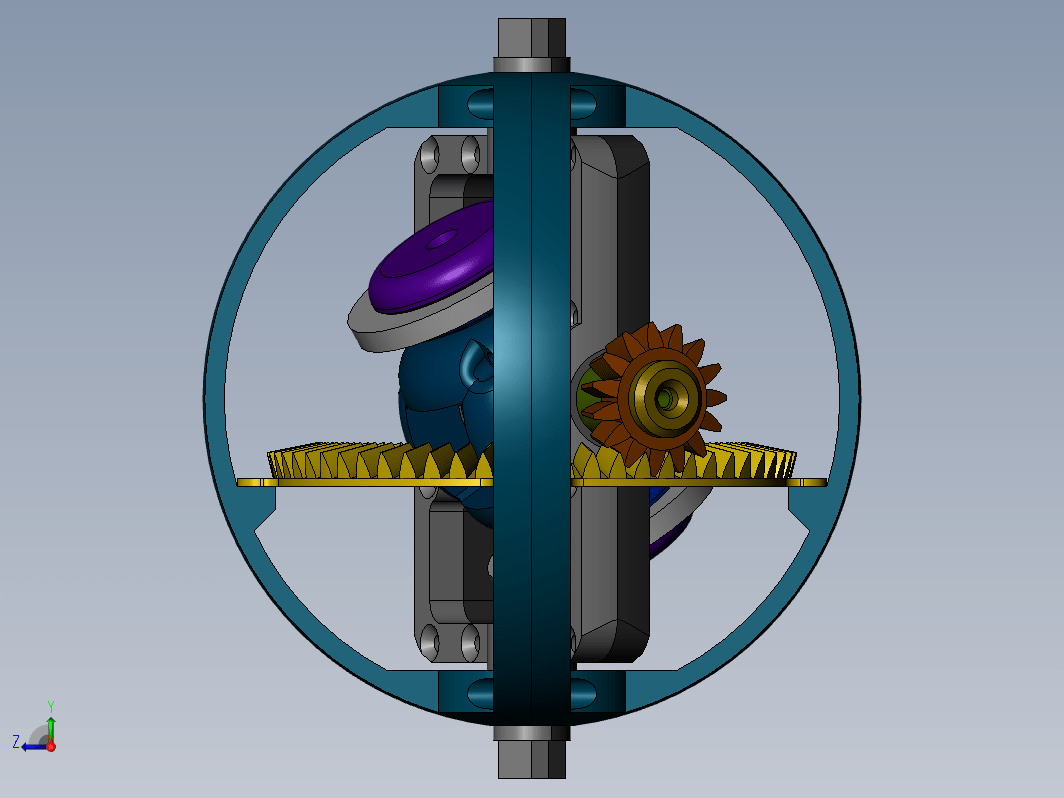 Gearbox齿轮陀螺结构3D图纸 Solidworks设计