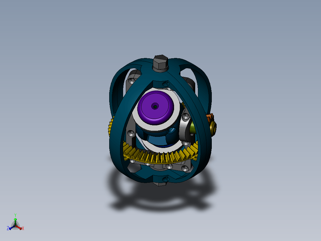 Gearbox齿轮陀螺结构3D图纸 Solidworks设计