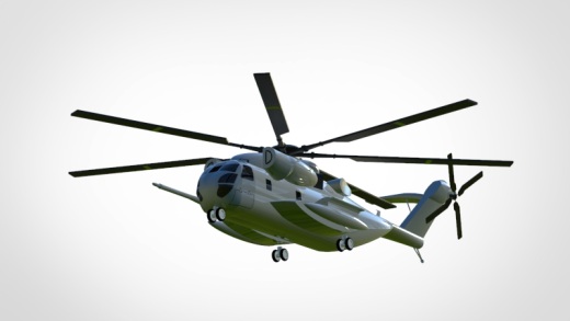 Sikorsky CH-53E涡喷直升机飞机简易模型缩略图