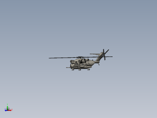 Sikorsky CH-53E涡喷直升机飞机简易模型缩略图