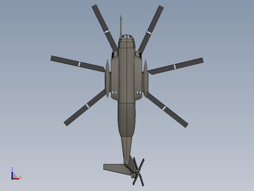 Sikorsky CH-53E涡喷直升机飞机简易模型缩略图