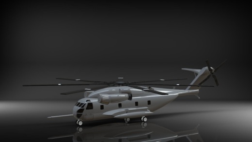 Sikorsky CH-53E涡喷直升机飞机简易模型缩略图