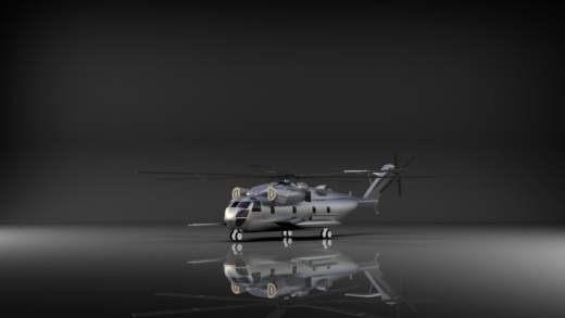 Sikorsky CH-53E涡喷直升机飞机简易模型缩略图