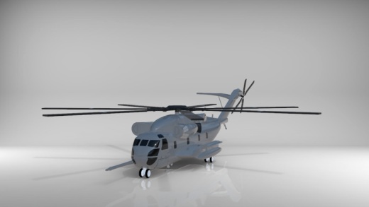 Sikorsky CH-53E涡喷直升机飞机简易模型缩略图