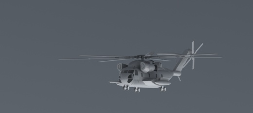 Sikorsky CH-53E涡喷直升机飞机简易模型缩略图