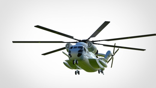Sikorsky CH-53E涡喷直升机飞机简易模型缩略图