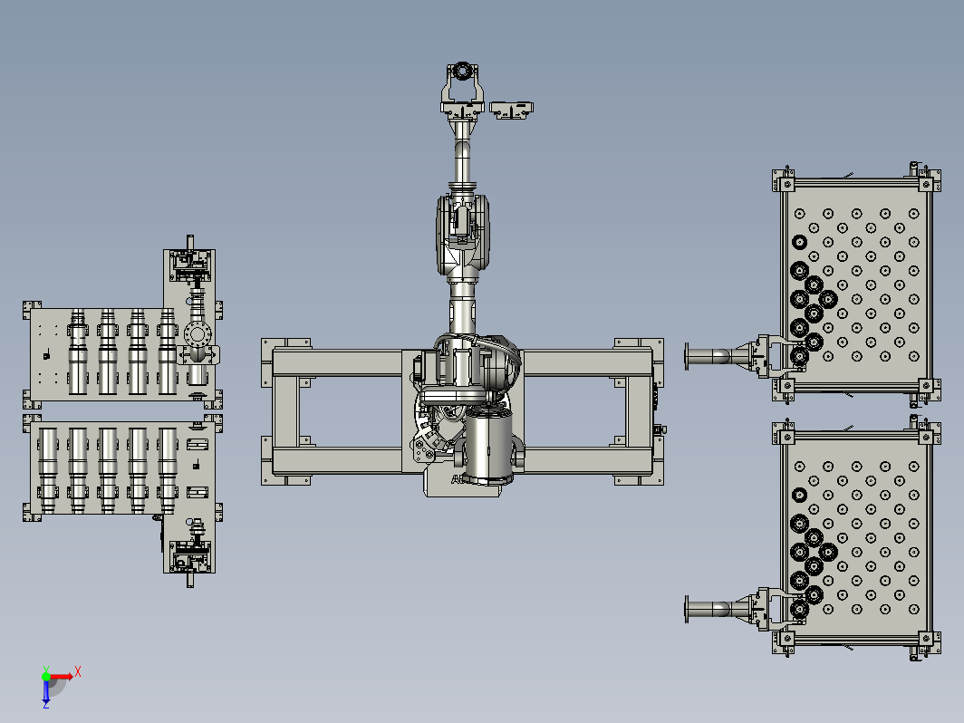 机械手取料+自动纠偏工作站