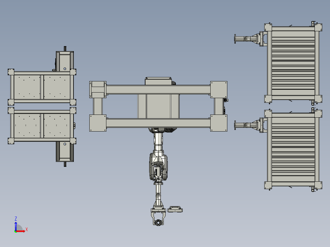 机械手取料+自动纠偏工作站