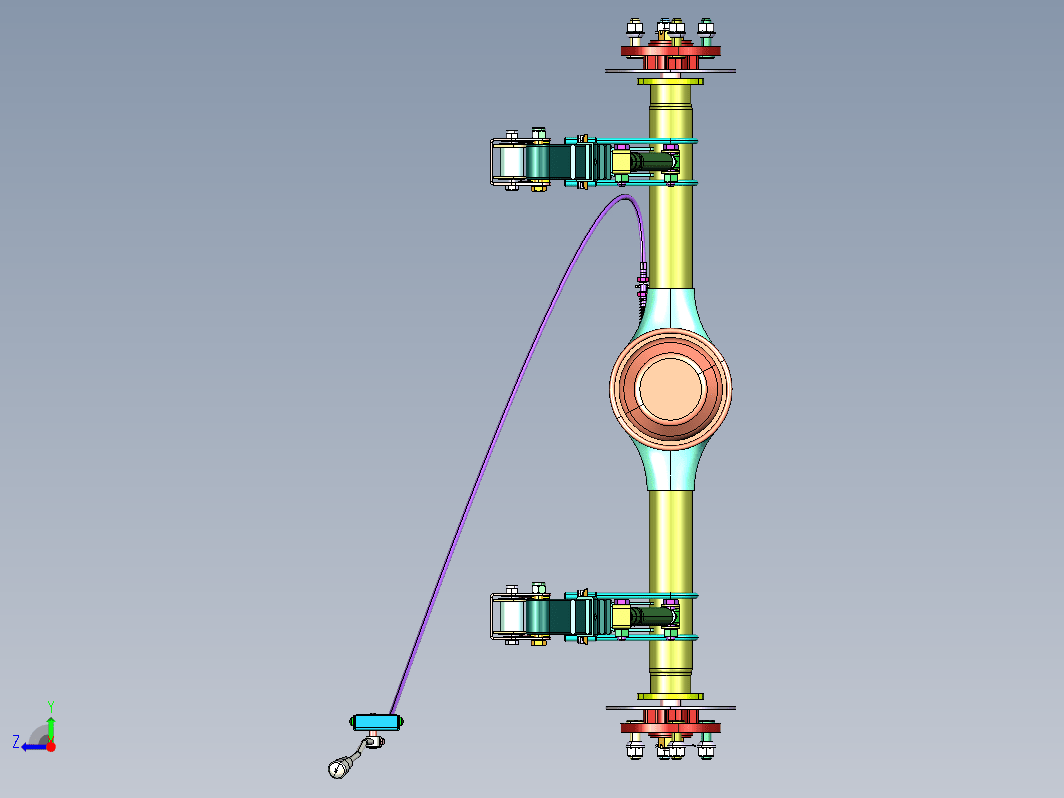 三轮车车桥，车桥、钢板弹簧、变档器、调节拉杆等