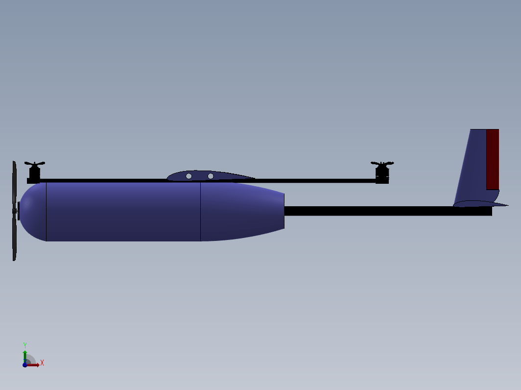 一款 VTOL（垂直起降）飞机