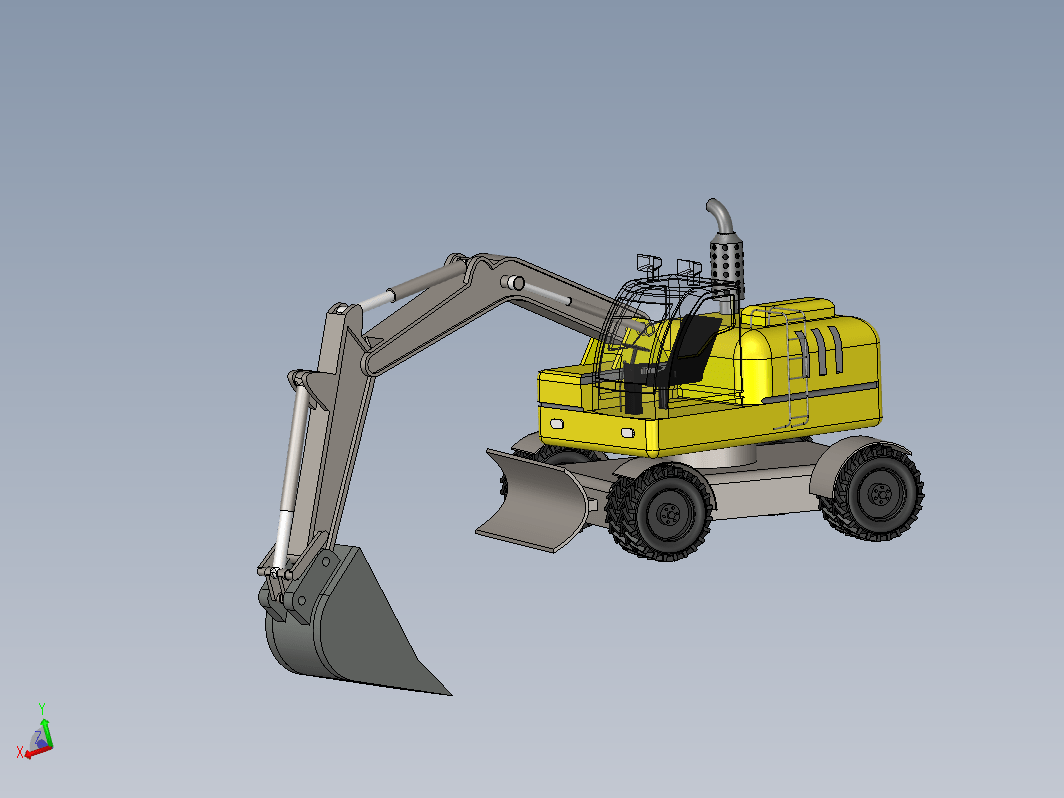 Real size excavator挖掘机