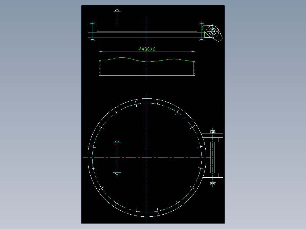 HG21516-95回转盖板式平焊法兰人孔 B-450-0.6