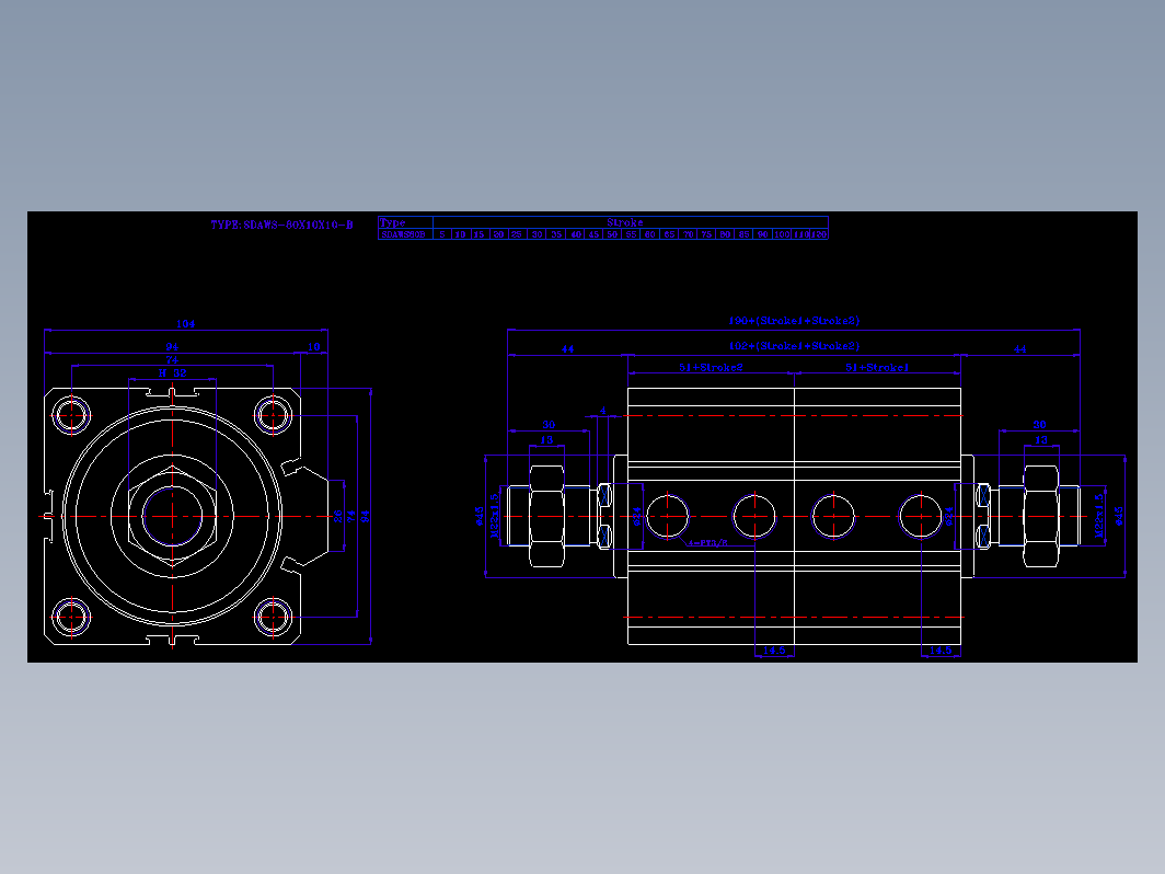 SDA气缸 83-SDAW-80-SW