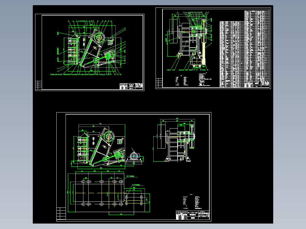 PE1200X1500颚式破碎机总图