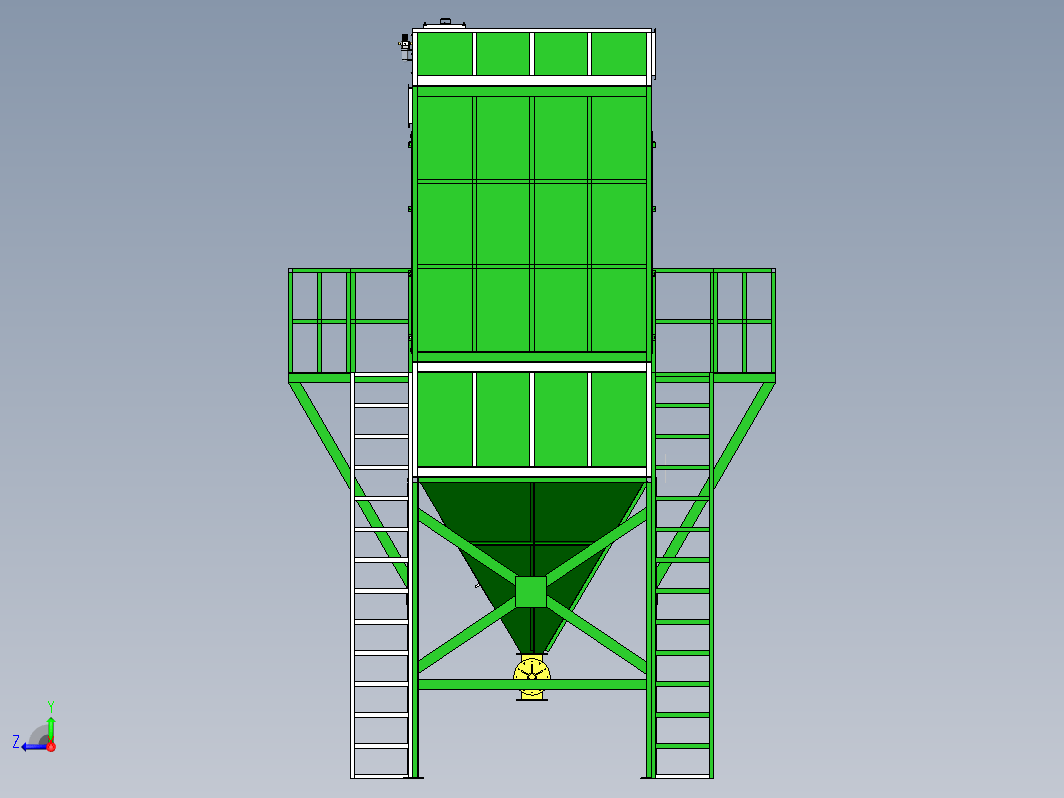 СРФ22х2型袋式除尘器，带支撑结构