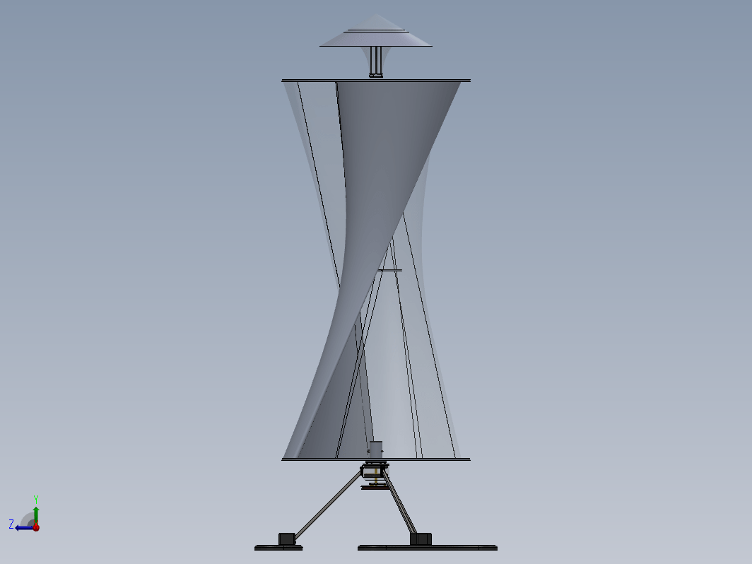 Savonius VAWT 3叶垂直轴风力发电机
