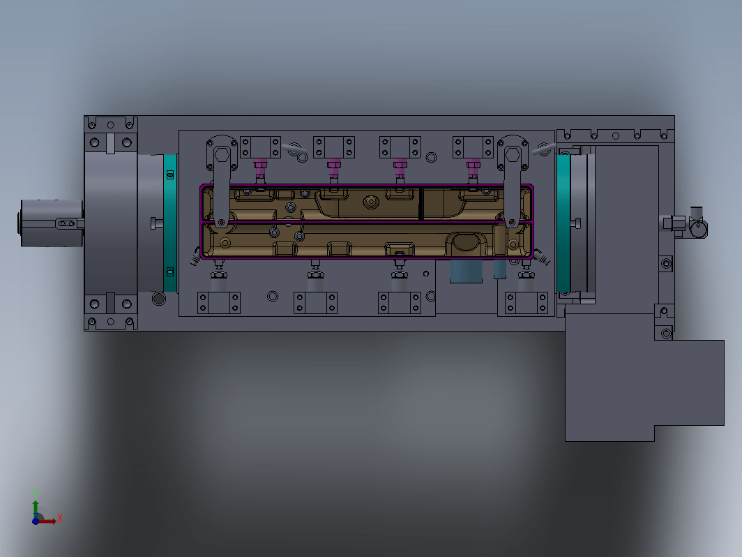 精密液压工装夹具（装配+零件）