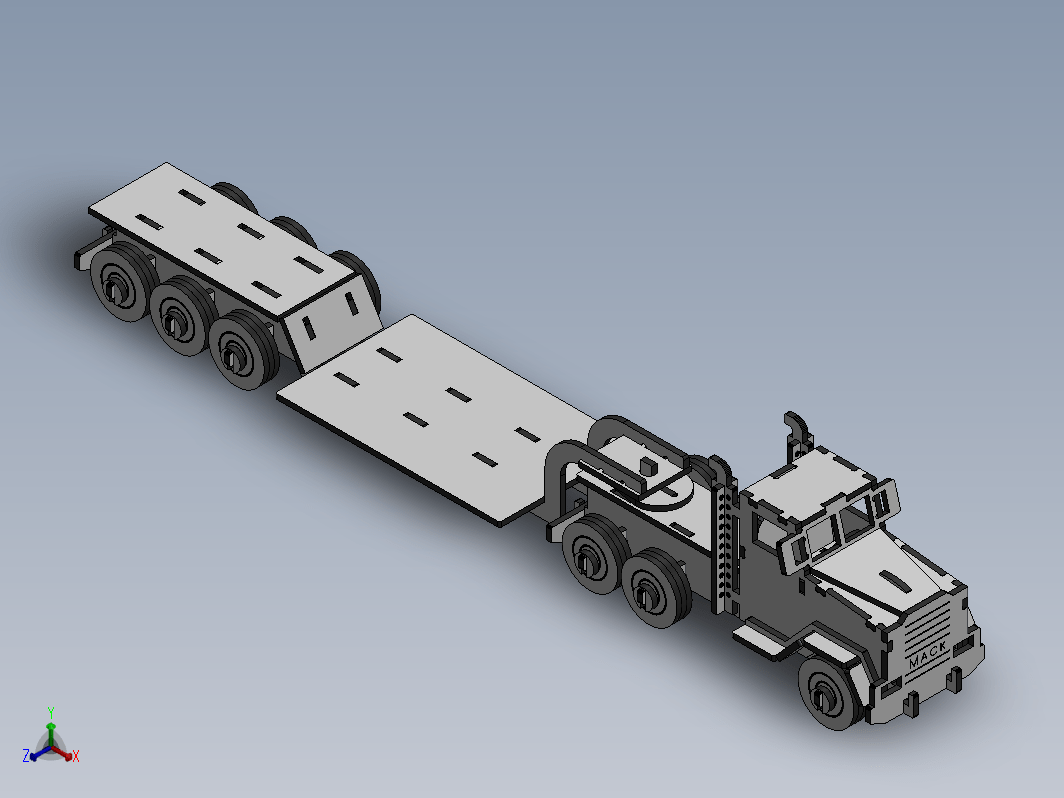 MT-Semi Lowboy木制玩具